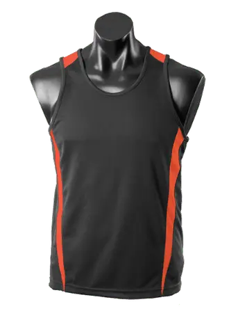 Aussie Pacific Casual Wear Black/Orange / 6 AUSSIE PACIFIC Eureka kids singlet - 3104